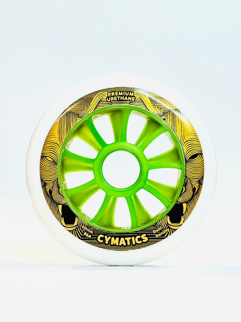 Roues Cymatics Wolflines XFLO Gold 100mm/86A Dual Density - Boutique Solo Inline