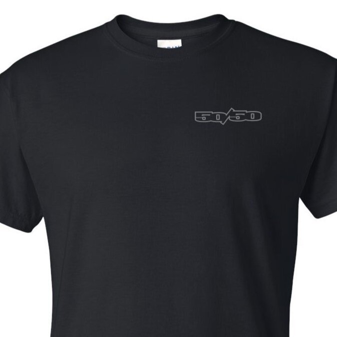 50/50 Subtle Stamp Logo T-Shirt - Boutique Solo Inline