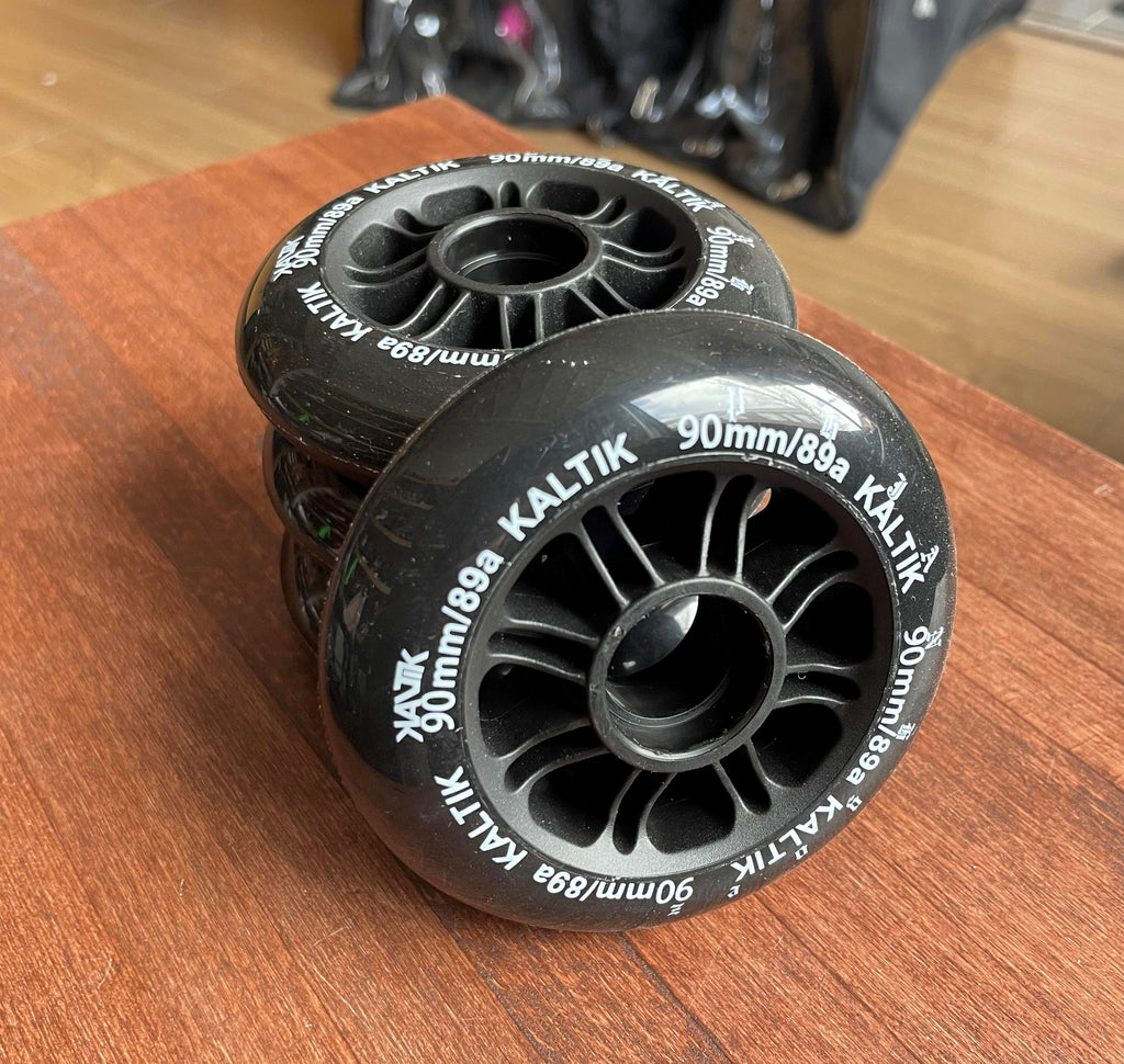 DEDC Lot De 8 Roues De Remplacement 64x24mm Pour Patins à Roulettes Et Bagages - PU Haute Qualité