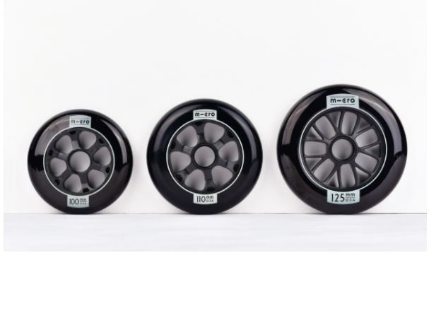 micro flow inline skate wheels: 100mm, 110mm, 125mm